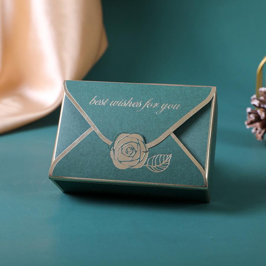 ラッピング プレゼントボックス 10枚セット |封筒 型 バラ 花 ローズ