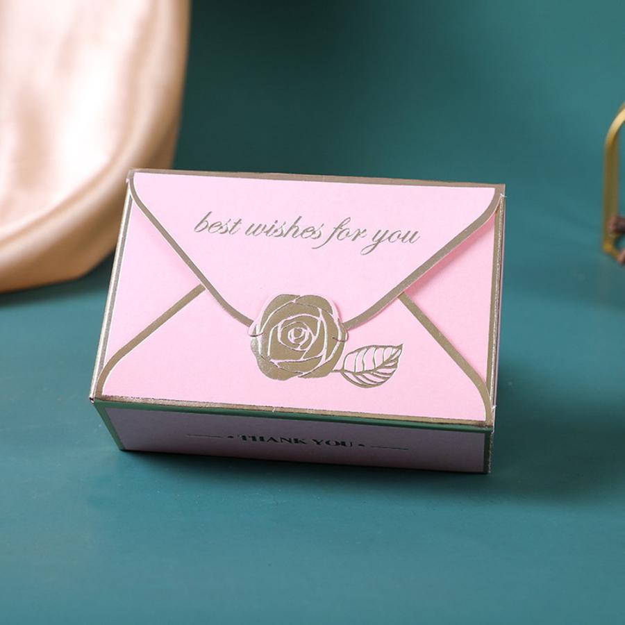 ラッピング プレゼントボックス 10枚セット |封筒 型 バラ 花 ローズ