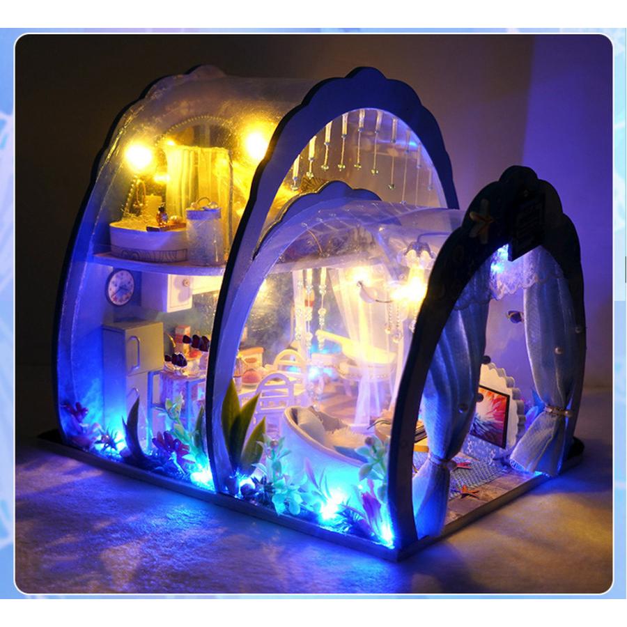 1/24 ドールハウス ミニチュア 手作りキット 水族館のような2階