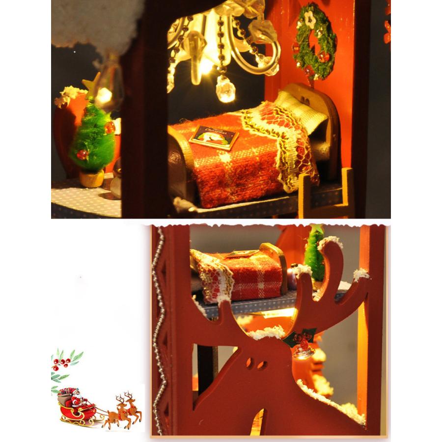 1/24 ドールハウス ミニチュア 手作りキット クリスマス 赤 レッド