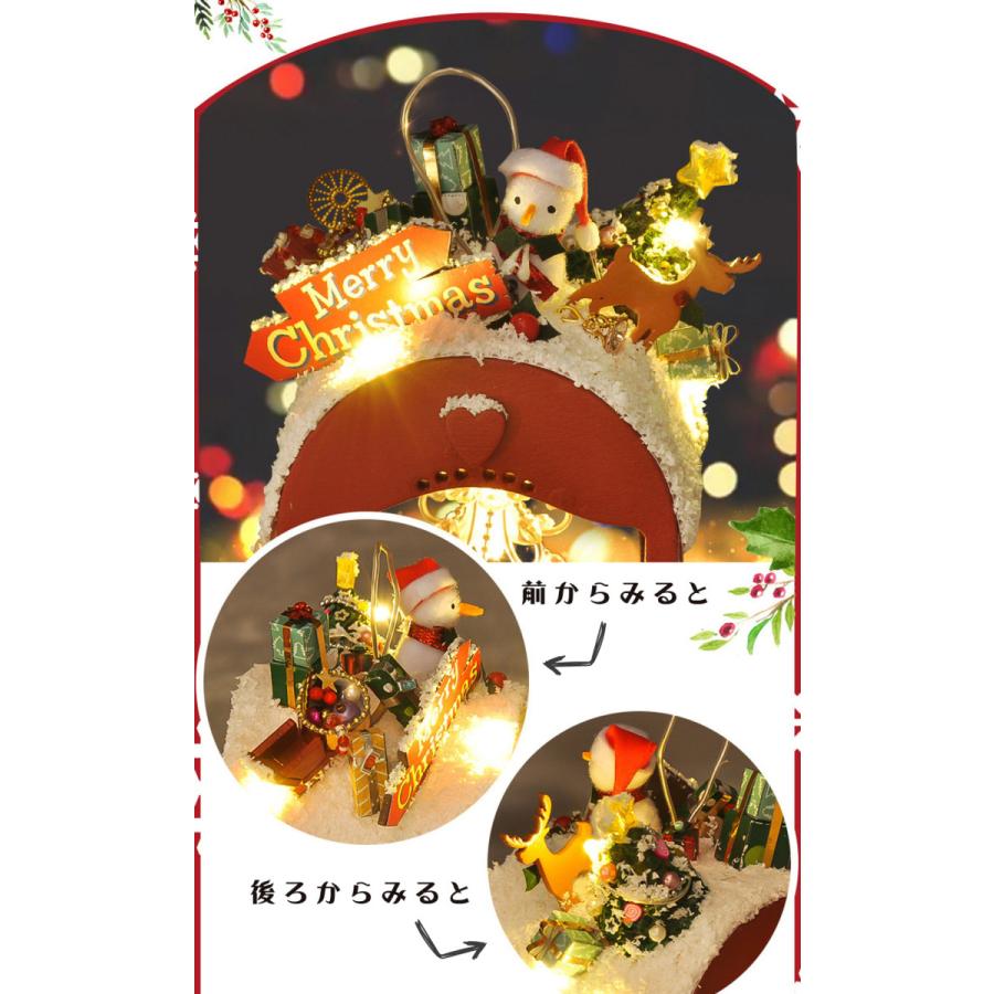 1/24 ドールハウス ミニチュア 手作りキット クリスマス 赤 レッド