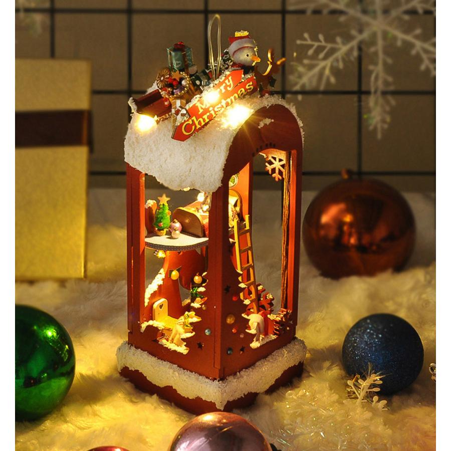 1/24 ドールハウス ミニチュア 手作りキット クリスマス 赤 レッド