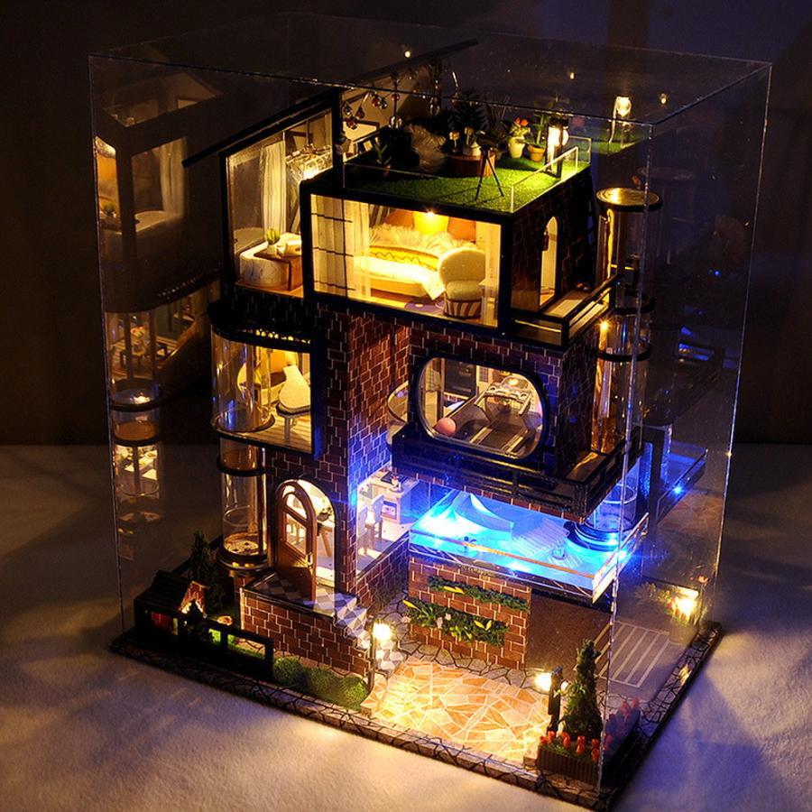 1/24 ドールハウス ミニチュア DIY 手作りキット レンガ造りの3