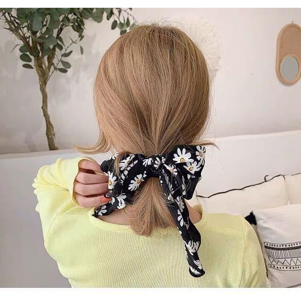 ヘアゴム ヘアアクセサリー レディース4種 セット 大きめ リボン 花柄