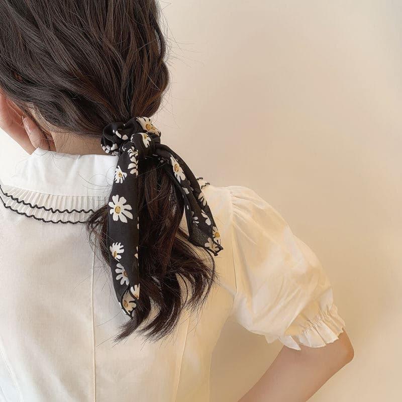 ヘアゴム ヘアアクセサリー レディース4種 セット 大きめ リボン 花柄