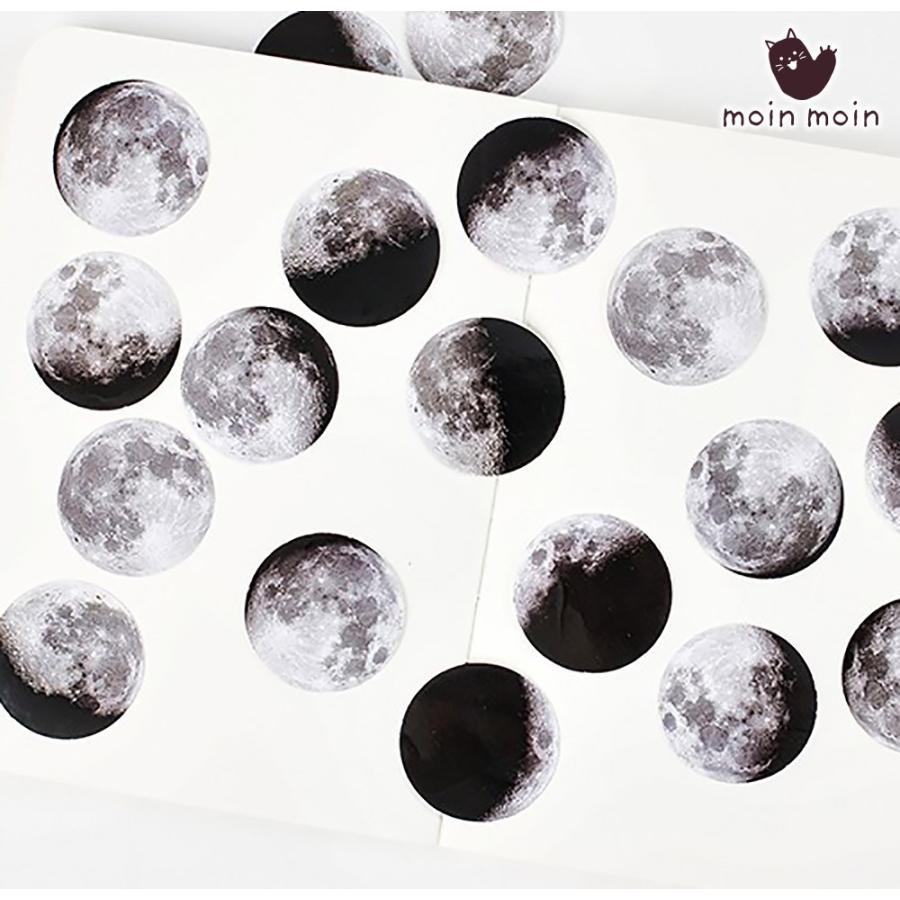 シール月 の 満ち欠け 90枚セット ムーン 月齢 新月 満月 天体