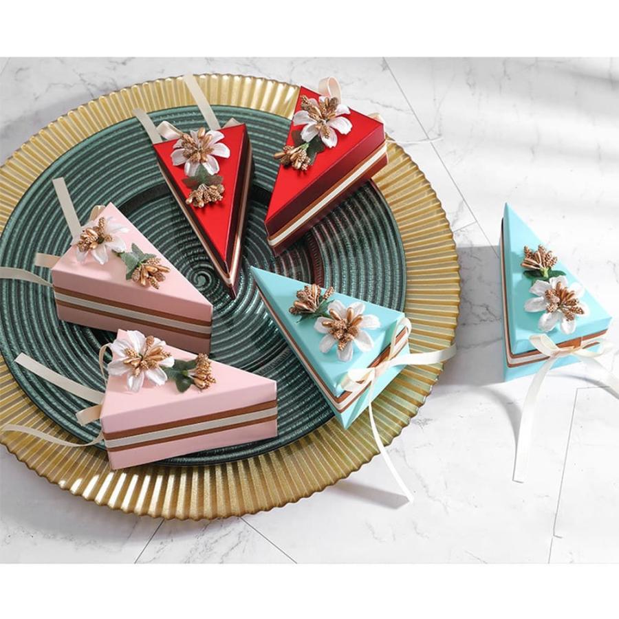 ラッピングケーキ型 ホール ケーキ ギフト ボックス 箱 小分け | リボン + フラワー 10セット ( 花 / ピンク / Mサイズ )｜moin-moin｜05