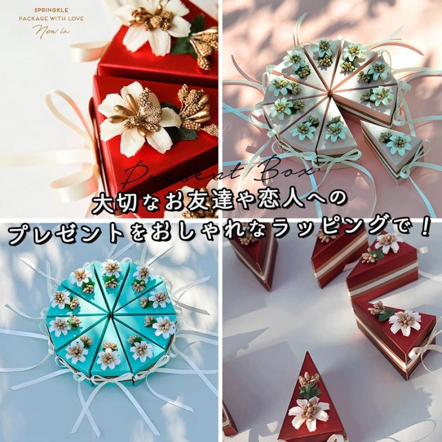 ラッピングケーキ型 ホール ケーキ ボックス 箱 小分け | リボン +