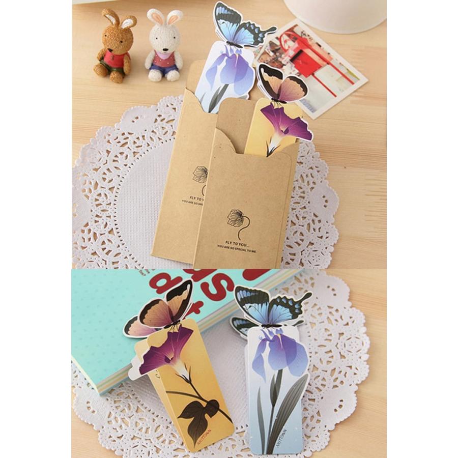 しおり ブックマーク メッセージカード ランダム 10つ セット / 本に