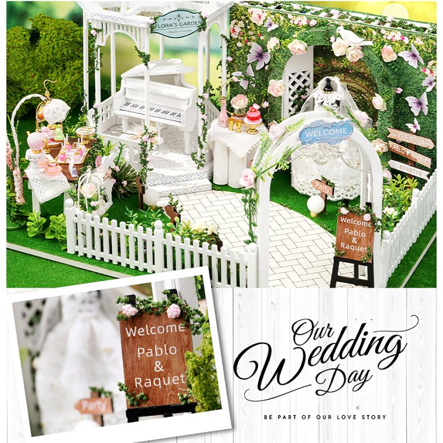 1/24 ドールハウス ミニチュア 手作りキット フラワーガーデンの