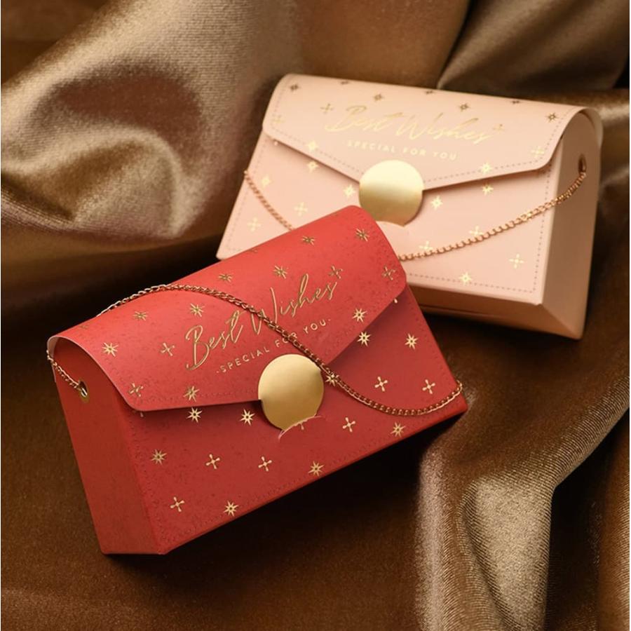 ラッピング プレゼントボックス 8枚セット(チェーン付) 封筒 型