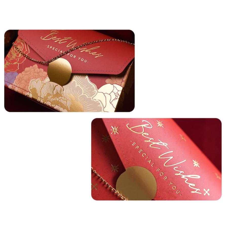 ラッピング プレゼントボックス 8枚セット(チェーン付) 封筒 型