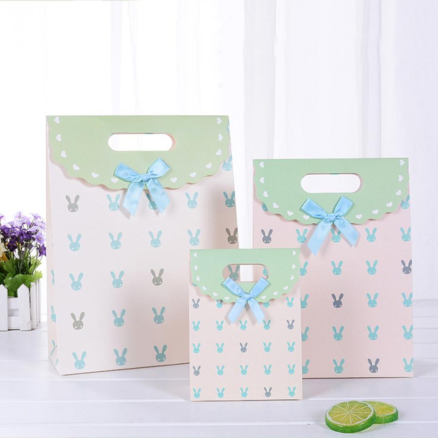 ラッピング袋4種+メッセージカード4つセット / 9×19×26.5cm 使いまわし