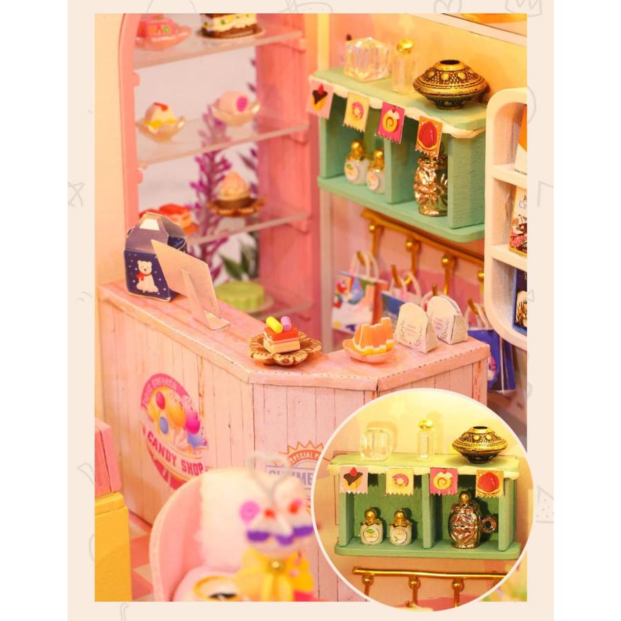 ドールハウス ミニチュア 手作りキット セット1/24 ピンク