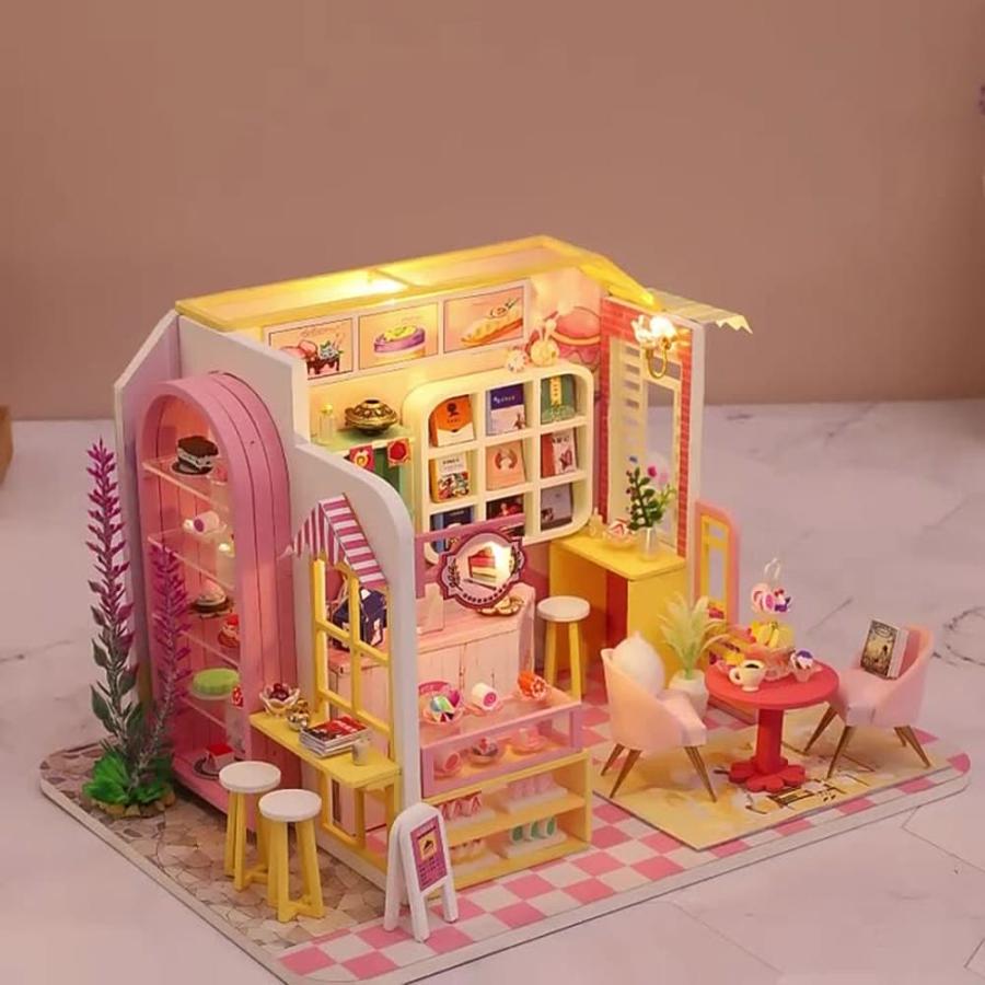 ドールハウス ミニチュア 手作りキット セット1/24 ピンク