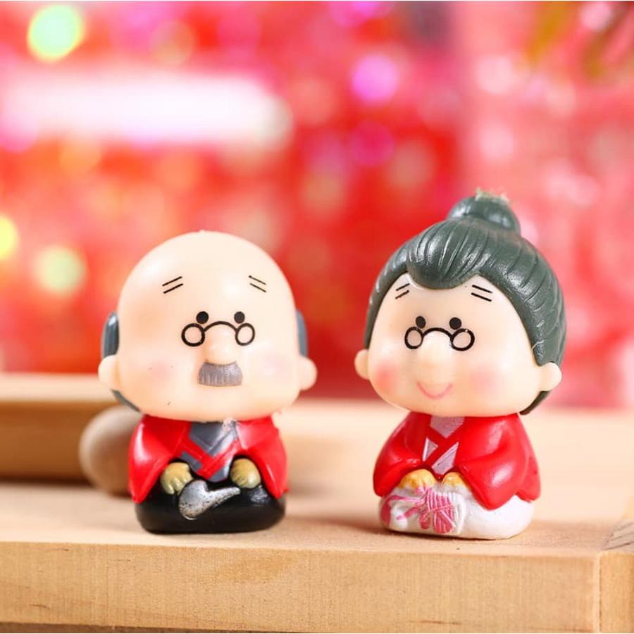 フィギュア 置物 オーナメントおばあちゃん おじいちゃん 2人 フィギュア 置物 オーナメントおばあちゃん おじいちゃん 2人