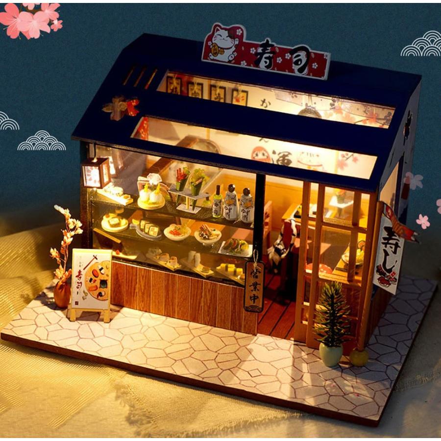 1/24 ドールハウス ミニチュア 手作りキット セット 英語説明書 猫 の