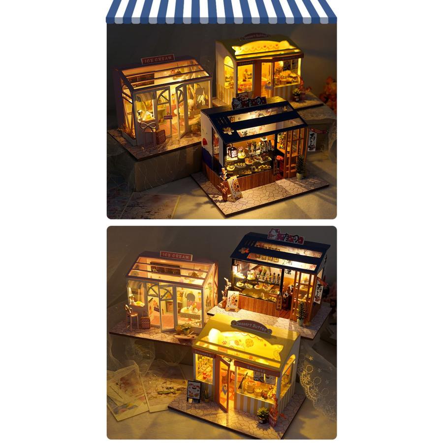 1/24 ドールハウス ミニチュア 手作りキット セット 英語説明書 猫 の