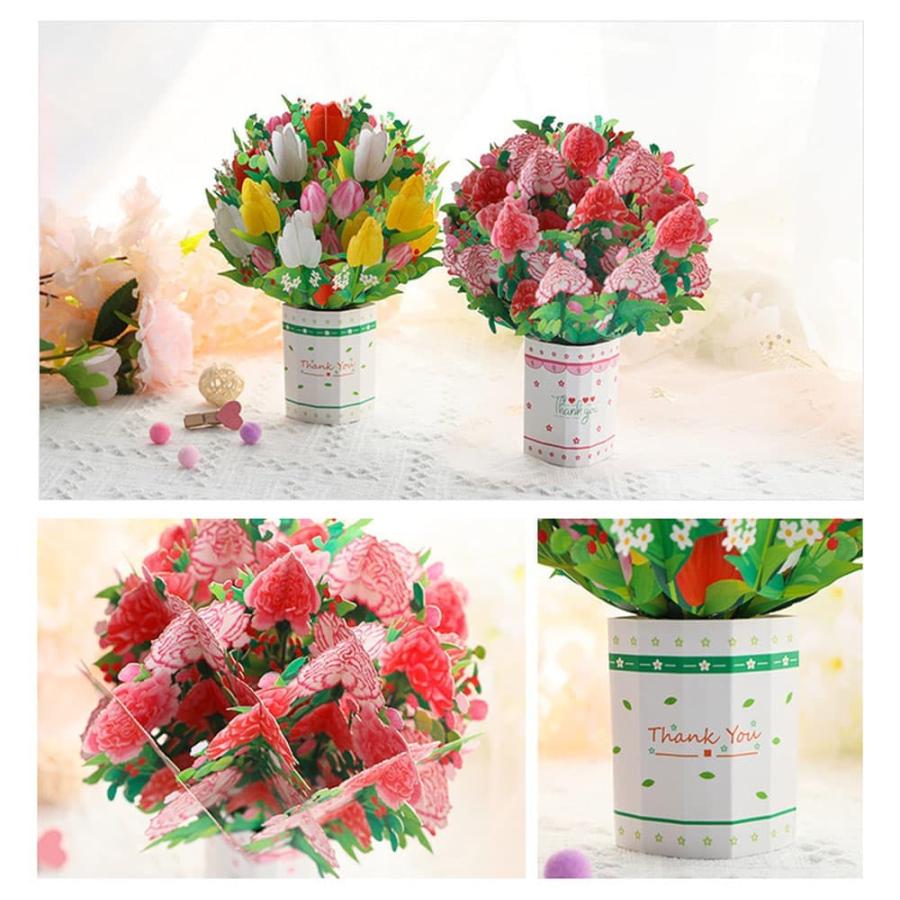 メッセージカード ミニカード+封筒付 チューリップ 母の日 花束 花