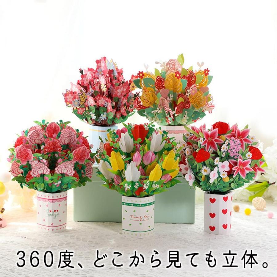 メッセージカード ミニカード+封筒付 チューリップ 母の日 花束 花