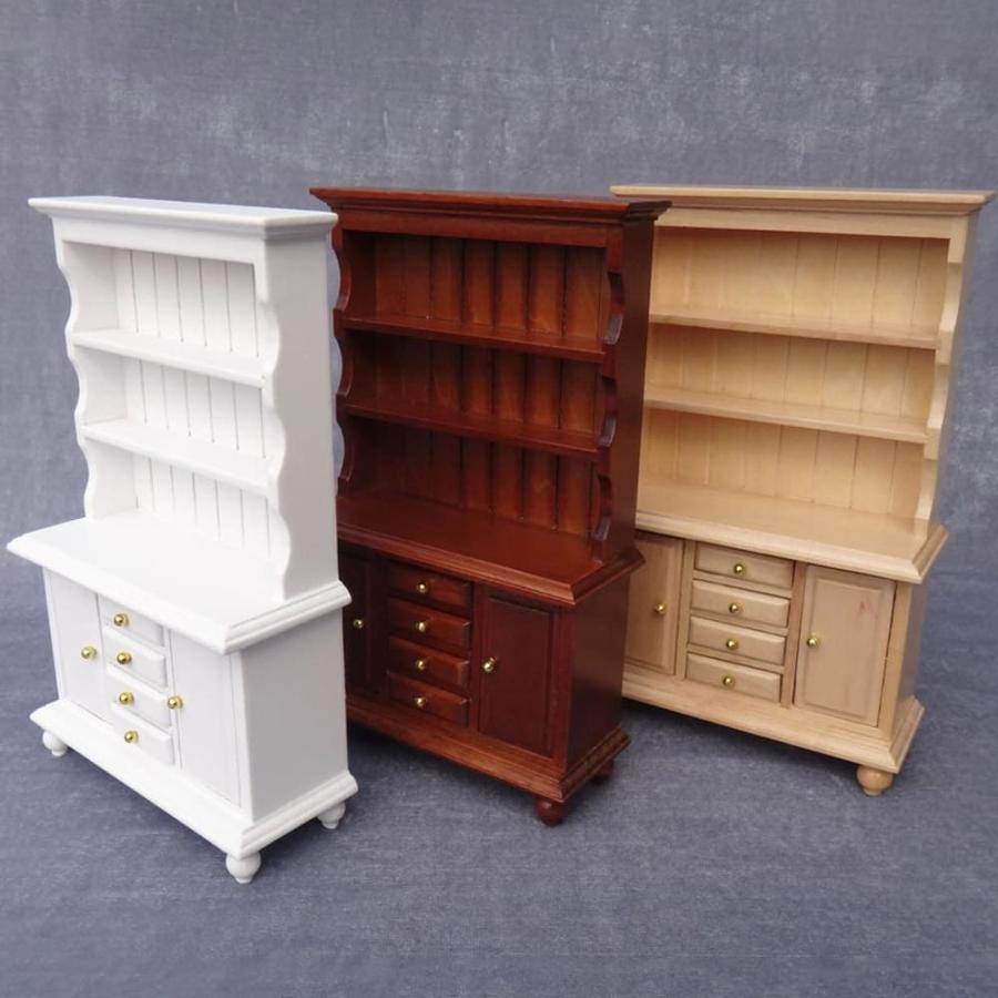 ミニチュア1/12 家具 ドールハウス 棚 茶色 ブラウン 食器棚