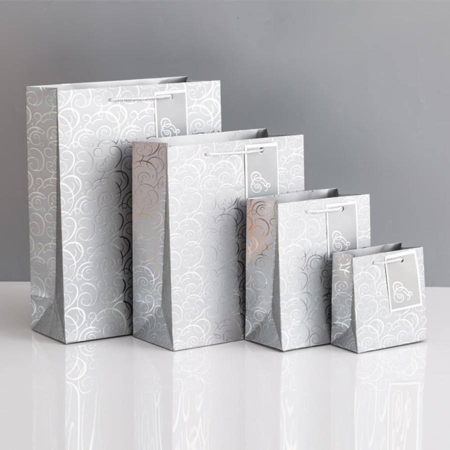 ラッピングギフトバッグ 手提げ袋 紙袋 5枚 (ゴールド 和風×タグ 13.7×15.2×7.4cm ) ゴージャス 豪華 金 総柄 パターン ジャパン 和 おしゃれ |  | 10