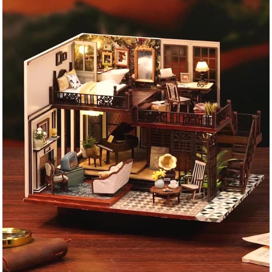 ドールハウス ミニチュア 手作りキット セット1/24 レトロ モダン