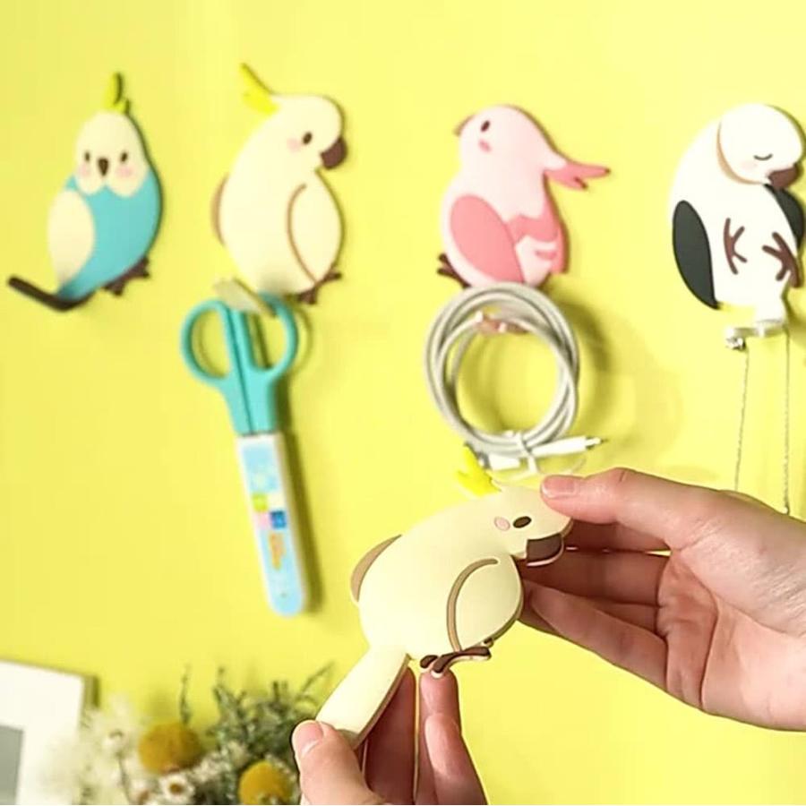 フック 小鳥 2つセット 鳥 バード インコ |防水 壁 壁掛け ウォール