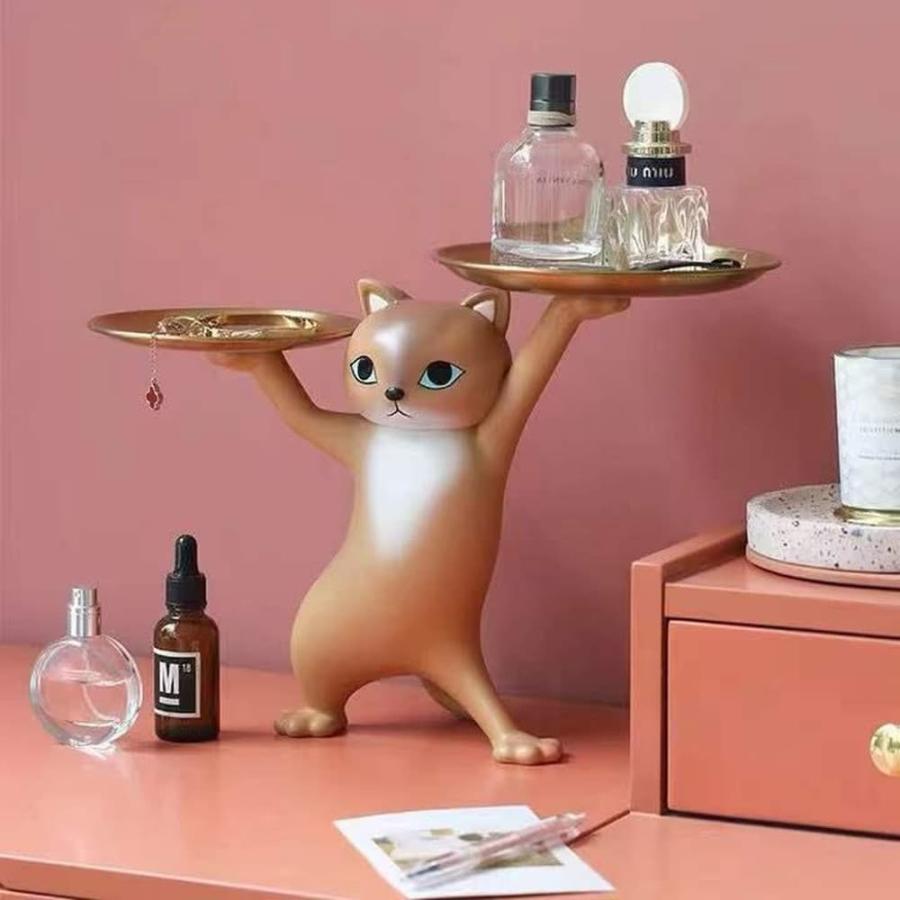 フィギュア 置物 オーナメント 猫 小物を持ってくれる 幅36×高さ フィギュア 置物 オーナメント 猫 小物を持ってくれる 幅36×高さ