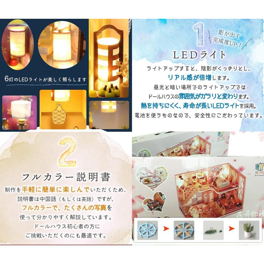 1/24 ドールハウス ミニチュア 手作りキット セットDIY 二階建て