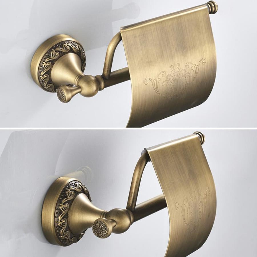 トイレットペーパーホルダー ペーパー ホルダー トイレ真鍮 ゴールド