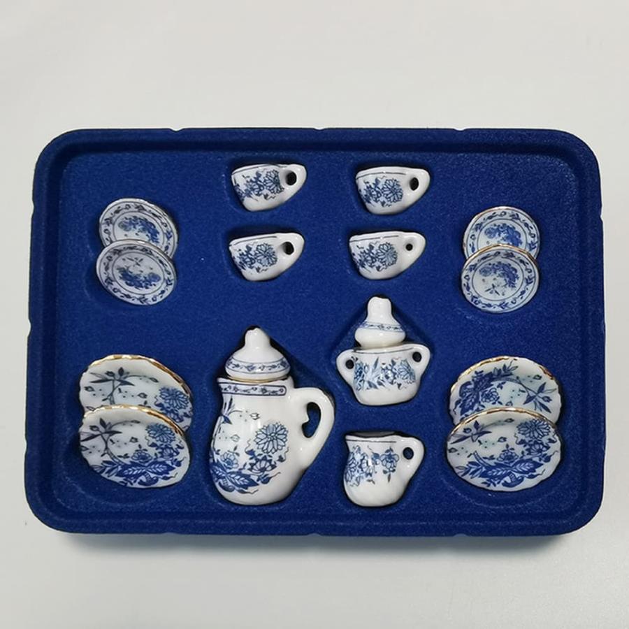 ミニチュア 1/12 スケール ドールハウス 食器 器 15点セット 陶器小物