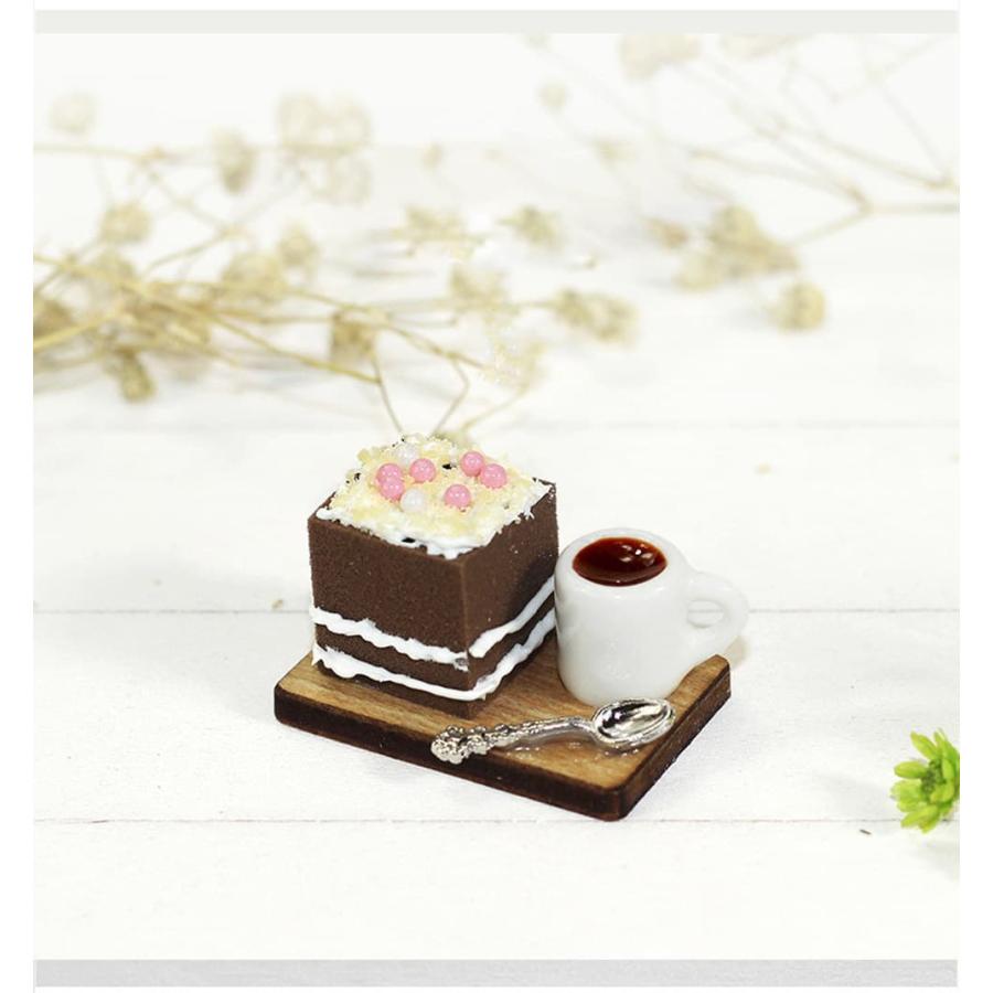 ミニチュア 1/6スケール ケーキ スイーツ フィギュア セット ( ウッド