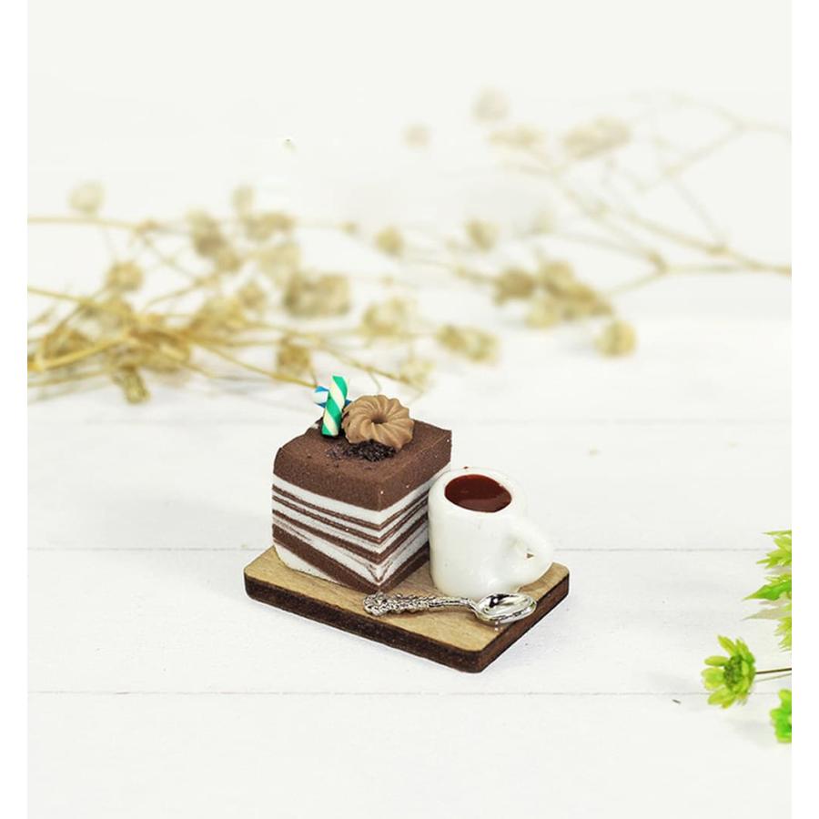 ミニチュア 1/6スケール ケーキ スイーツ フィギュア セット (ウッド