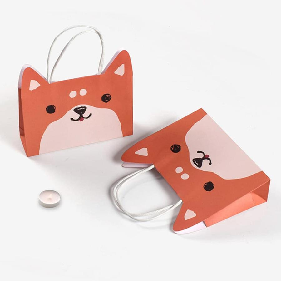 ラッピングアニマル フェイス 紙袋 4種セット 17.5×12.5×5cm 犬 猫 かえる くま 耳 飛び出し 手提げ袋 バッグ カラフル オレンジ グリーン ブラウン |  | 15