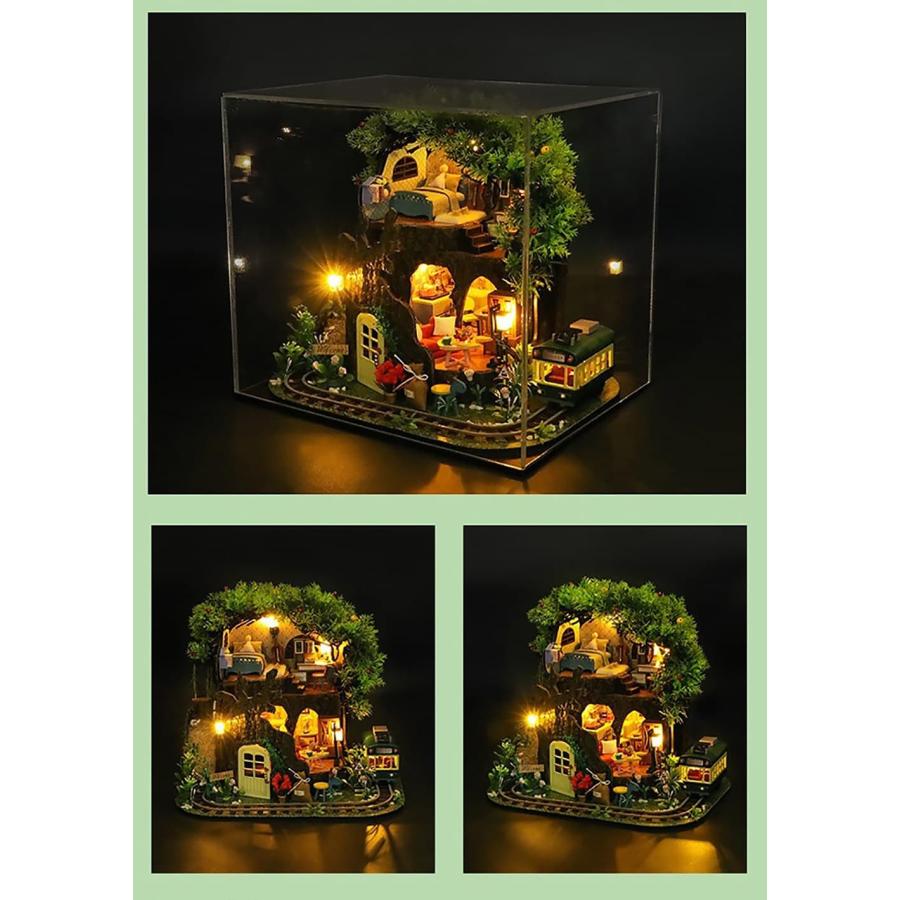 ドールハウス 1/24 ミニチュア 手作りキット セット電車 がめぐる