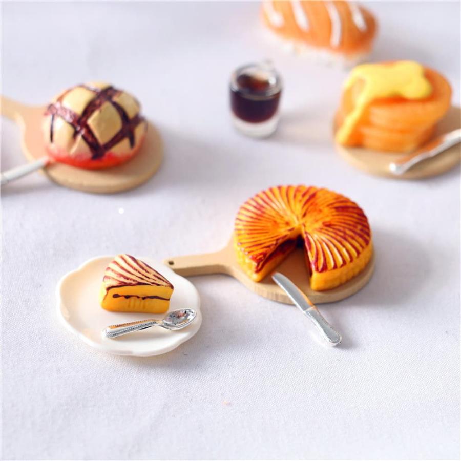 ミニチュアケーキ リンゴ アップル パイ 6点セット 1/6 スケール スイーツ お菓子 食器 プレート ナイフ フォーク ホールケーキ 一切れ リアル 美味しそう |  | 08