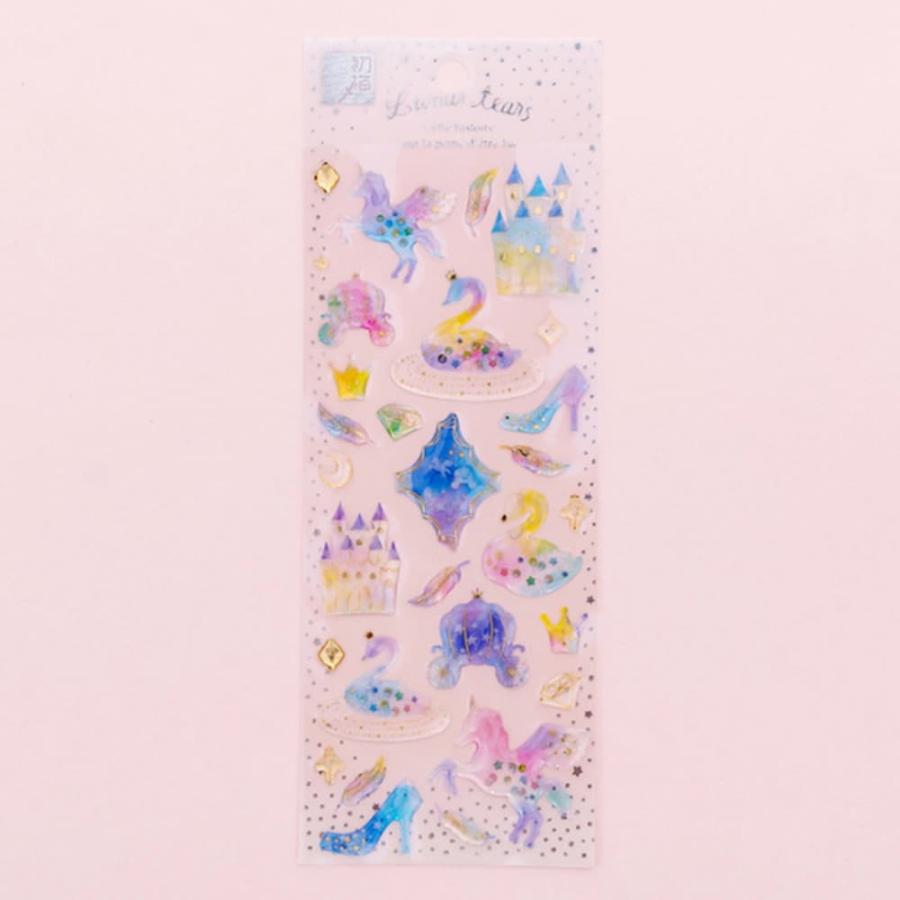 シール ステッカー 7種セット ぷっくり 3D ゴールド きらきら