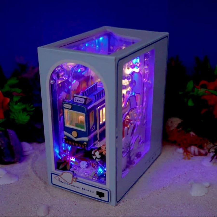 ドールハウス ミニチュア 手作りキット セット 英語説明書 本の中の