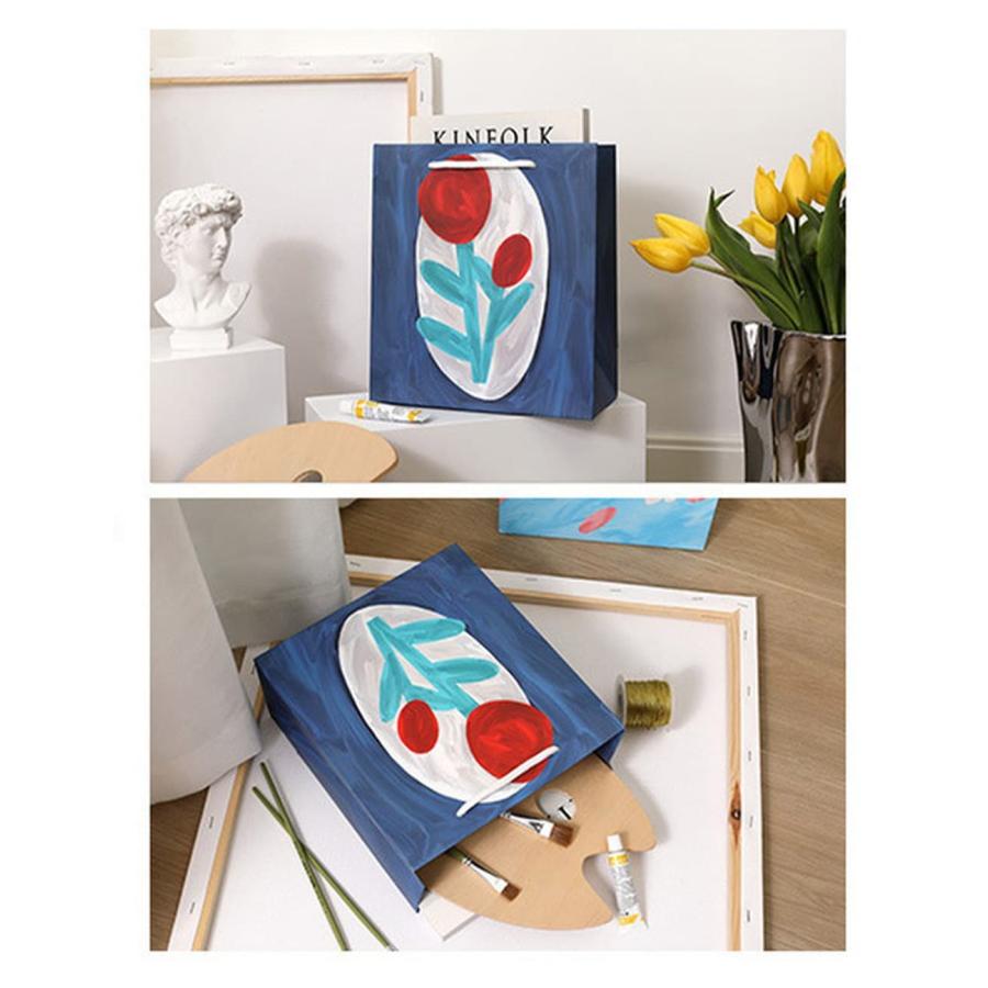 ラッピング アート 絵画 紙袋 クレヨン イラスト カラフル 手提げ袋 4