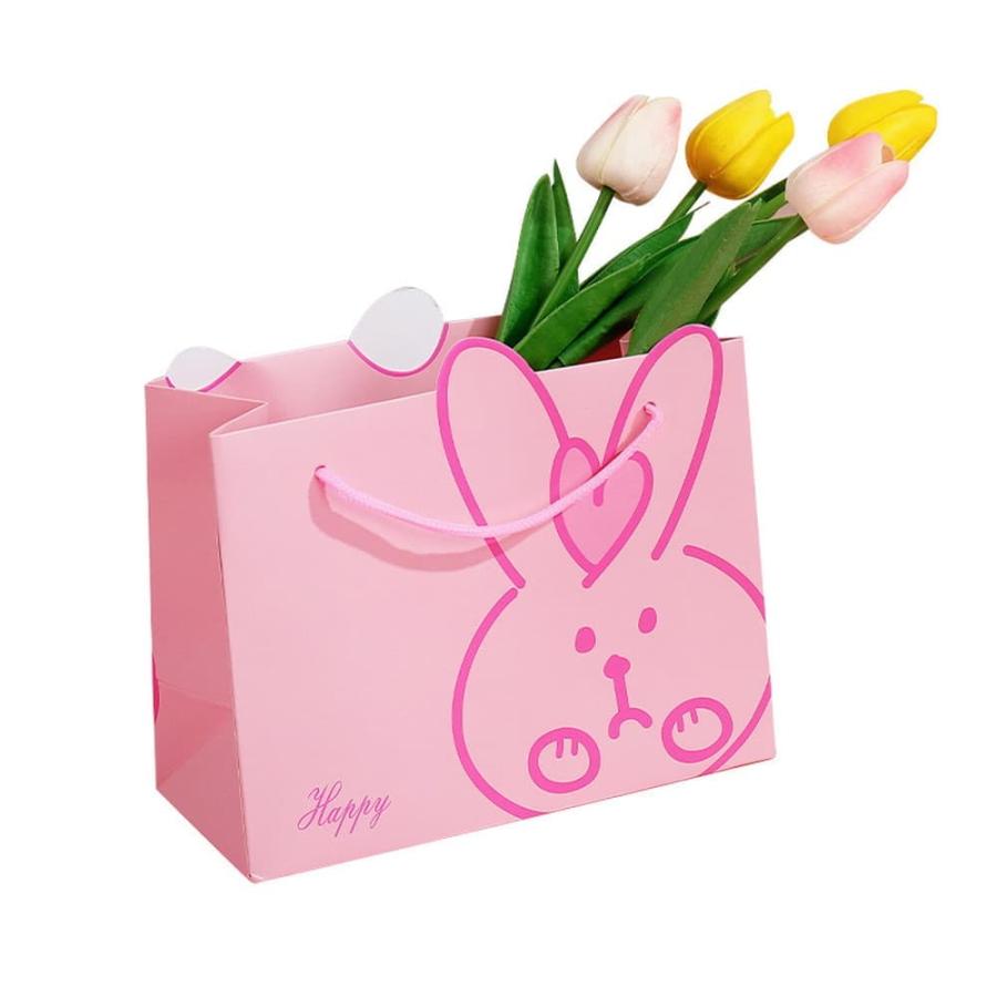 ラッピング うさぎ 紙袋 手提げ袋 5枚セット 22×17×10cm