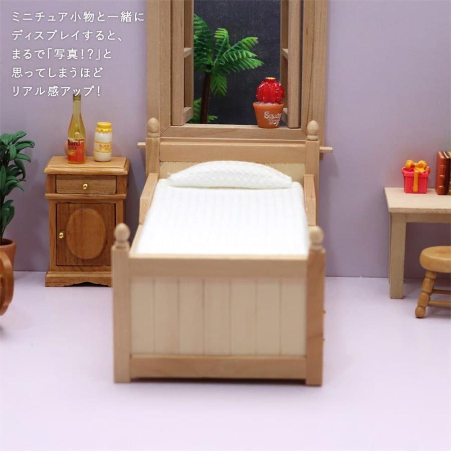 ミニチュア家具 1/12 1:12 ドールハウス 収納 引き出し 可動 ベッド