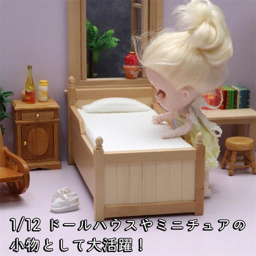 ミニチュア家具 1/12 1:12 ドールハウス 収納 引き出し 可動 ベッド 