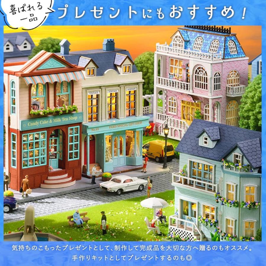 壁掛けミニチュア　ヨーロッパの街並み ドールハウス ミニチュア 手作りキット セット 英語説明書