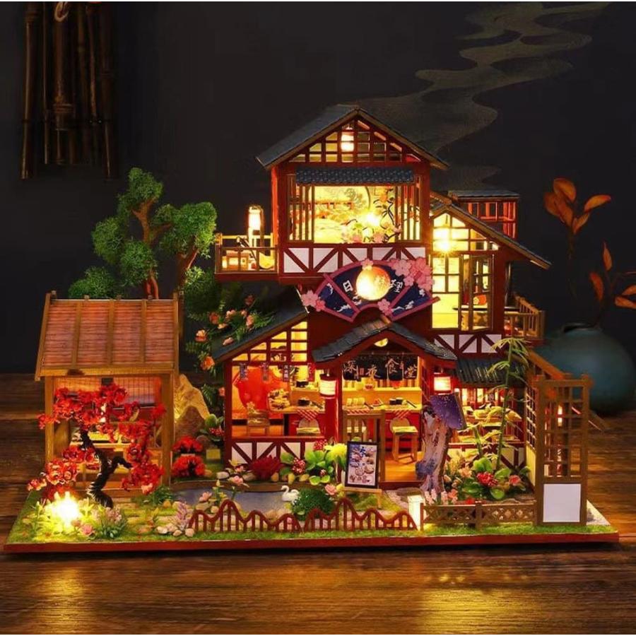 1/24 ドールハウス ミニチュア 手作りキット セット日本料理に自信が