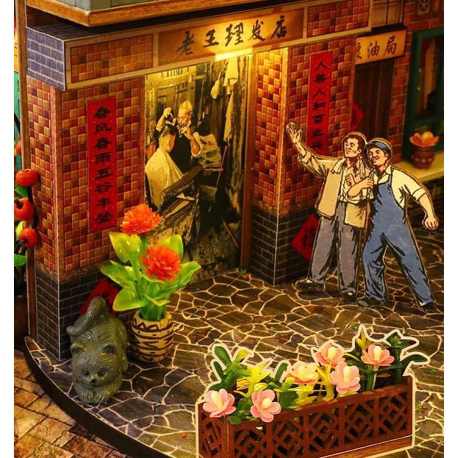 1/24 ドールハウス ミニチュア 手作りキット セット 英語説明書 本棚