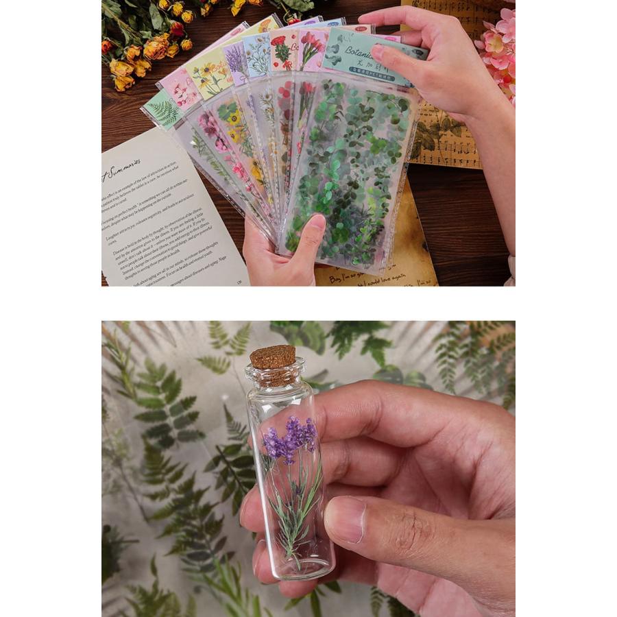 カラフル 缶 香水 香水瓶 フレークシール46枚