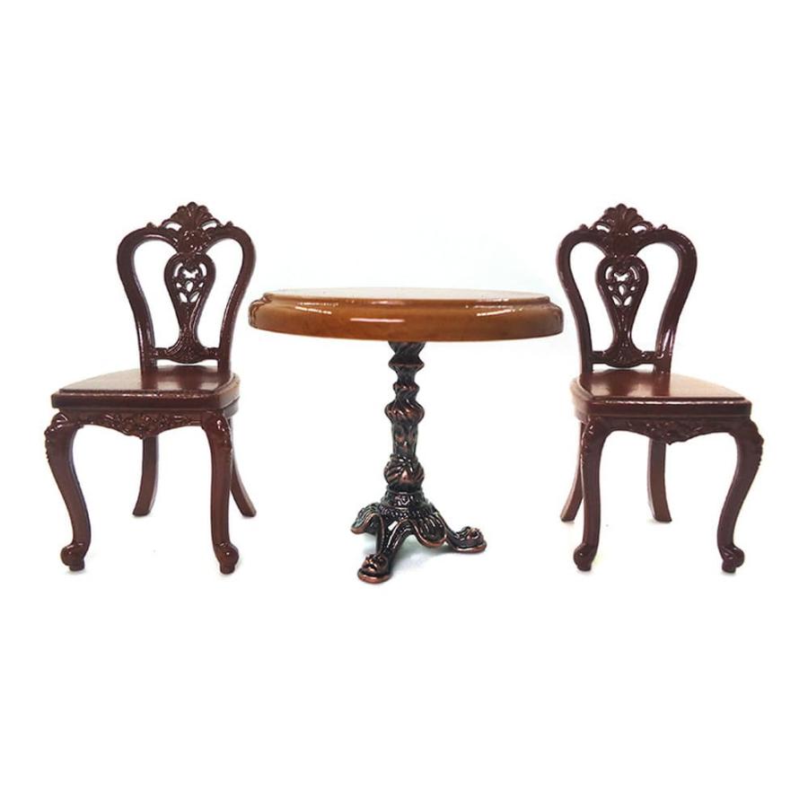 ミニチュア家具 1/12 1:12 スケール 家具 テーブル & イス 3点セット