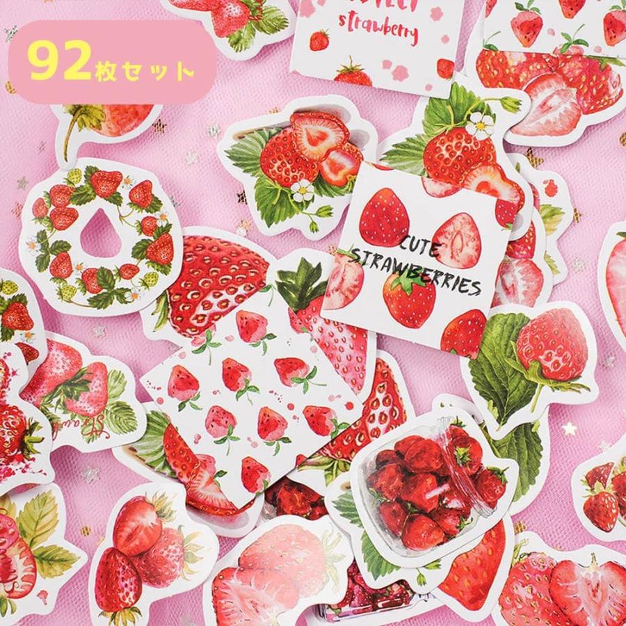 シールフレーク 92枚 アソート セット ストロベリー いちご