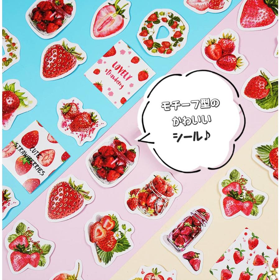 シールフレーク 92枚 アソート セット ストロベリー いちご リース